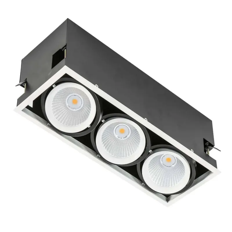 Dodaj do koszyka Oprawa do wbudowania LED potrójna biało-czarna GL7108-3 z serii VERTICO - Lampy Italux